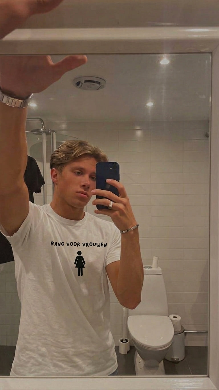 Silkz grappig unisex t-shirt Bang voor Vrouwen wit
