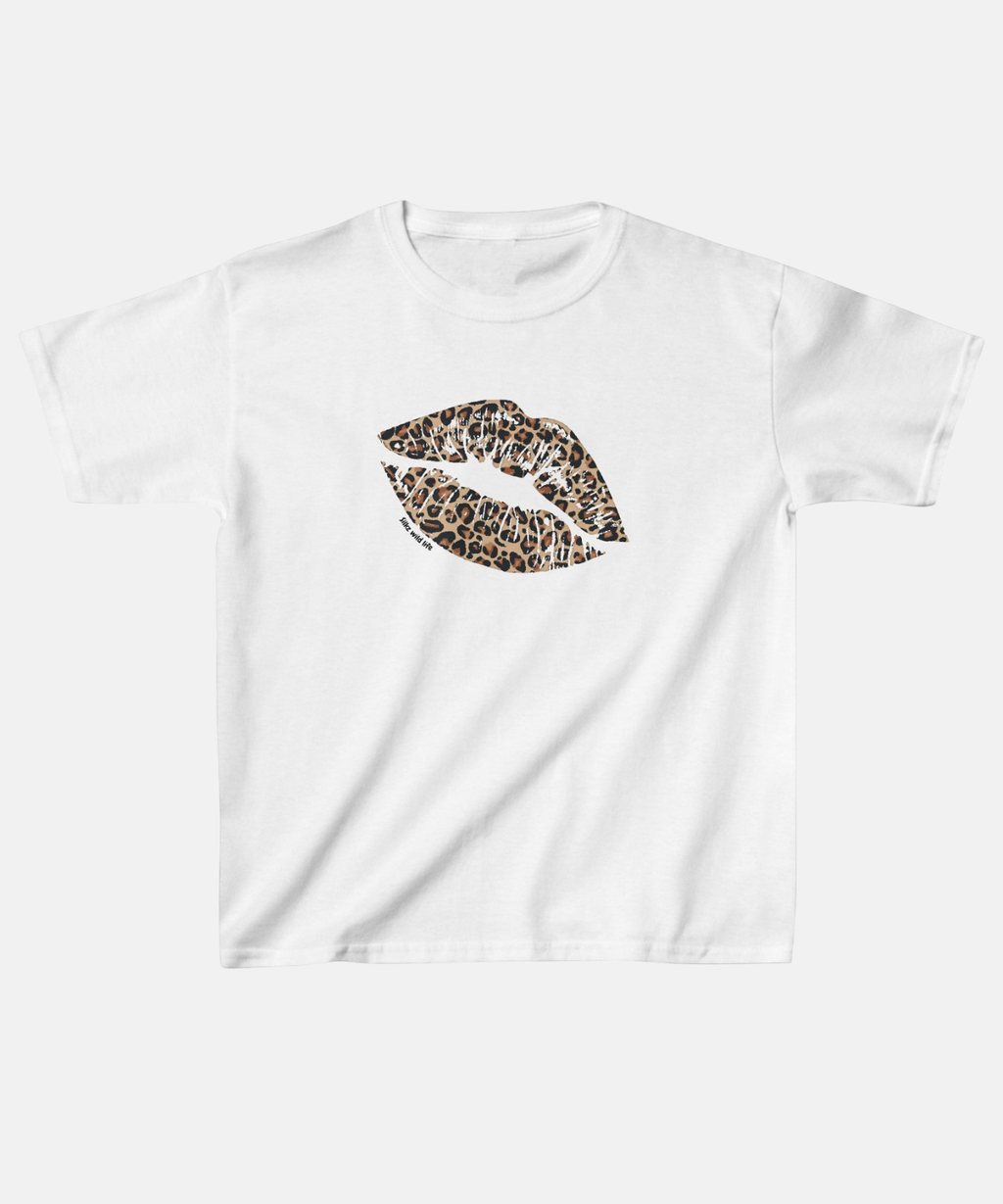 ''LEOPARD KISS'' BABY TEE