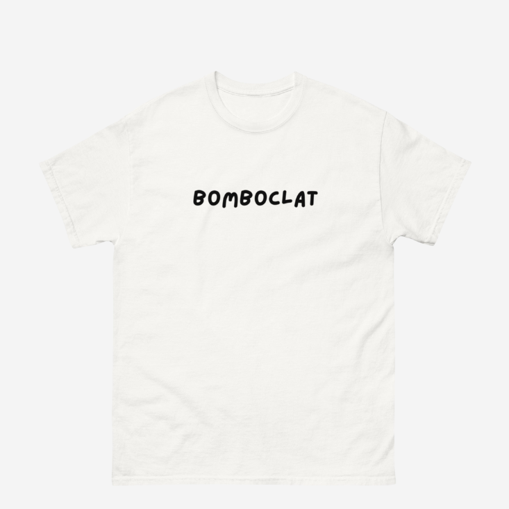 Wit bomboclat t-shirt van Silkz met zwarte tekst print in casual stijl