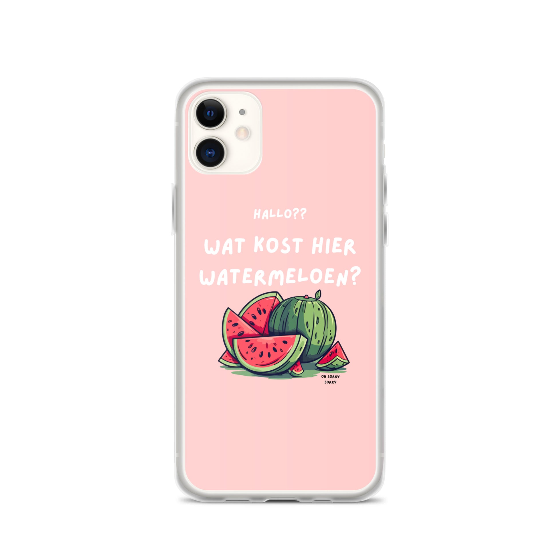 Wat kost hier watermeloen Iphone hoesje Roze
