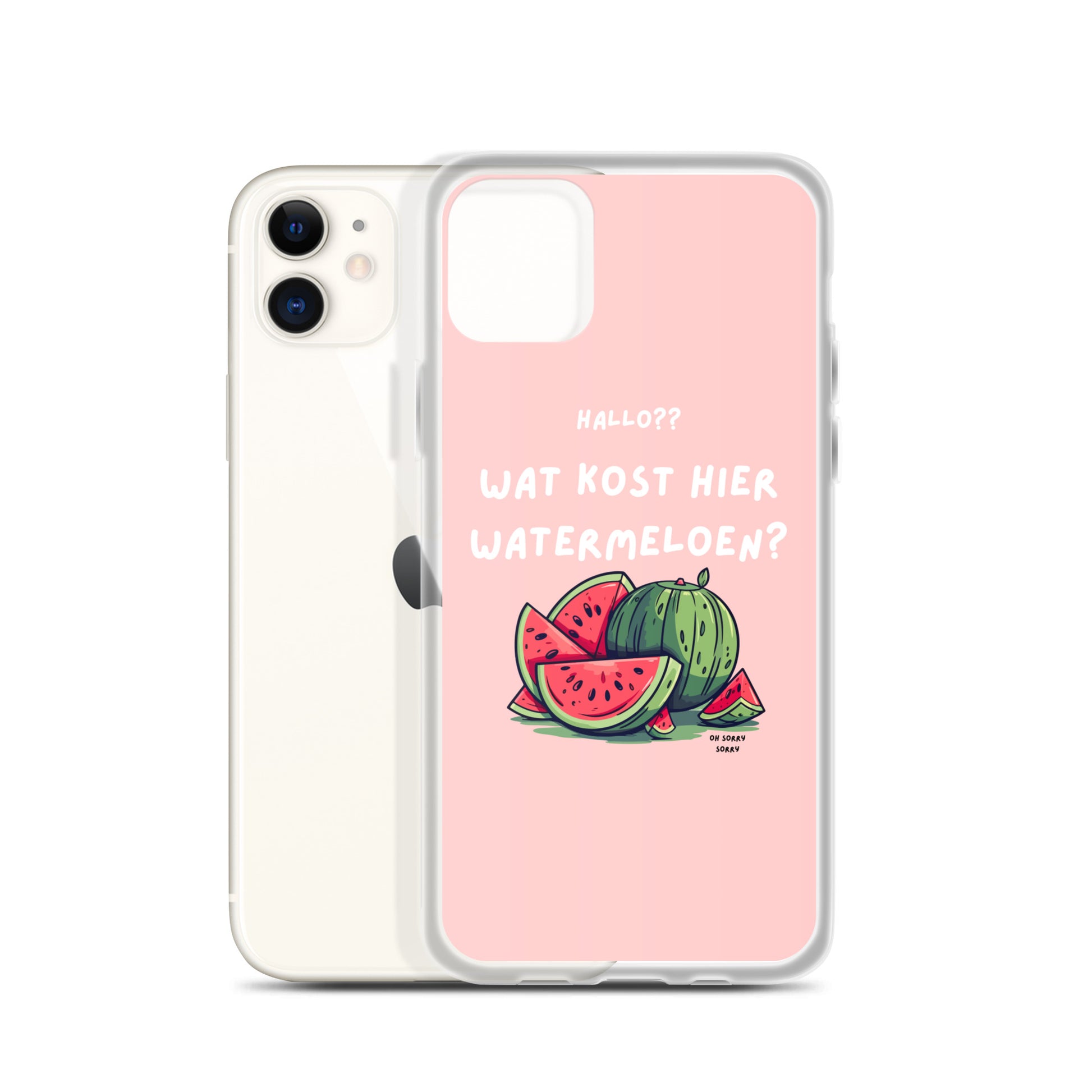 Wat kost hier watermeloen Iphone hoesje Roze