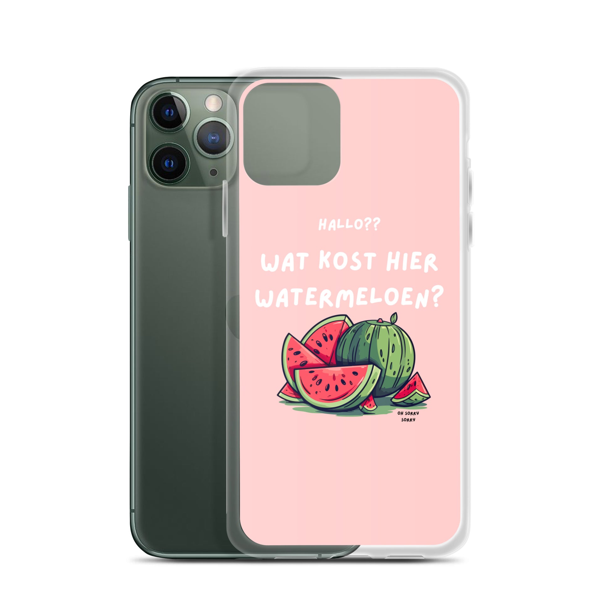 Wat kost hier watermeloen Iphone hoesje Roze