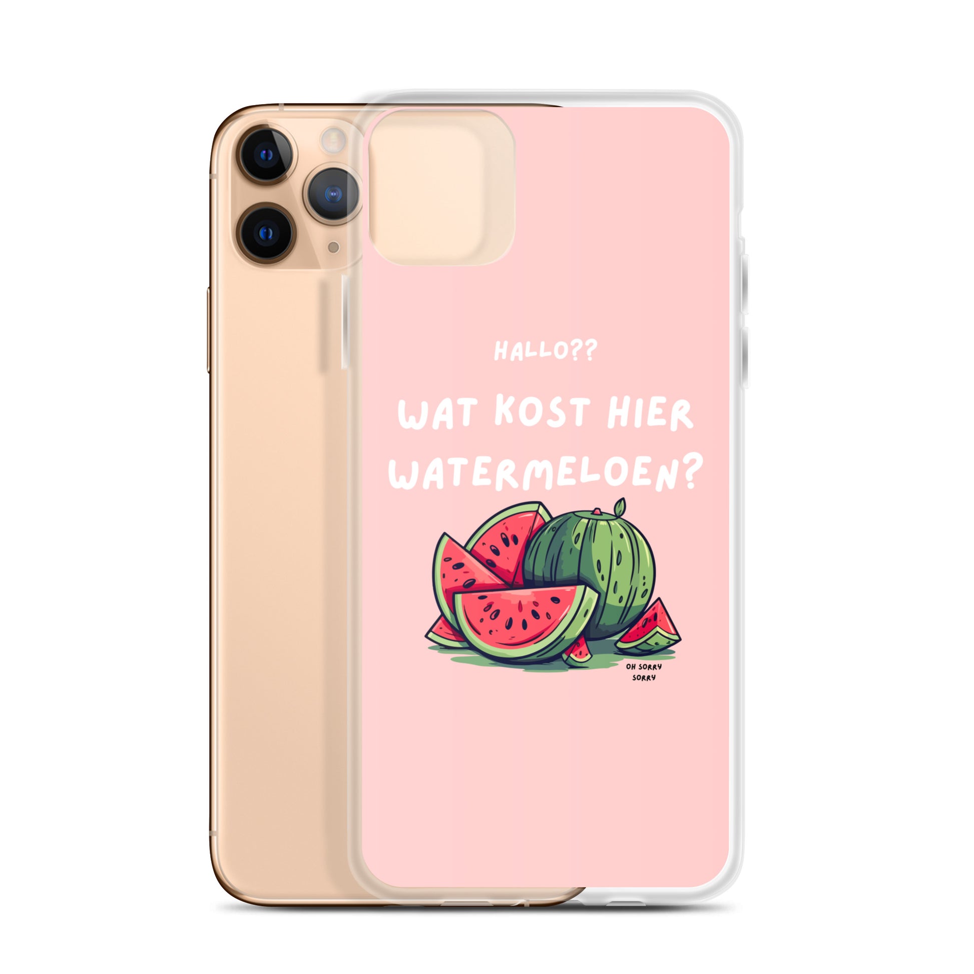 Wat kost hier watermeloen Iphone hoesje Roze