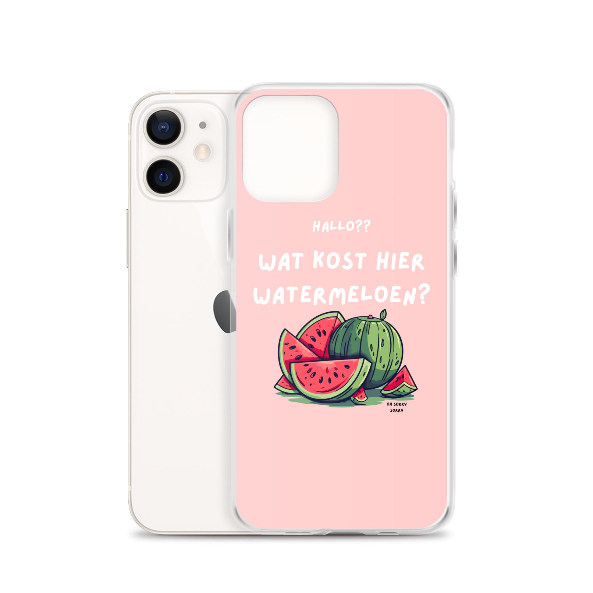 Wat kost hier watermeloen Iphone hoesje Roze