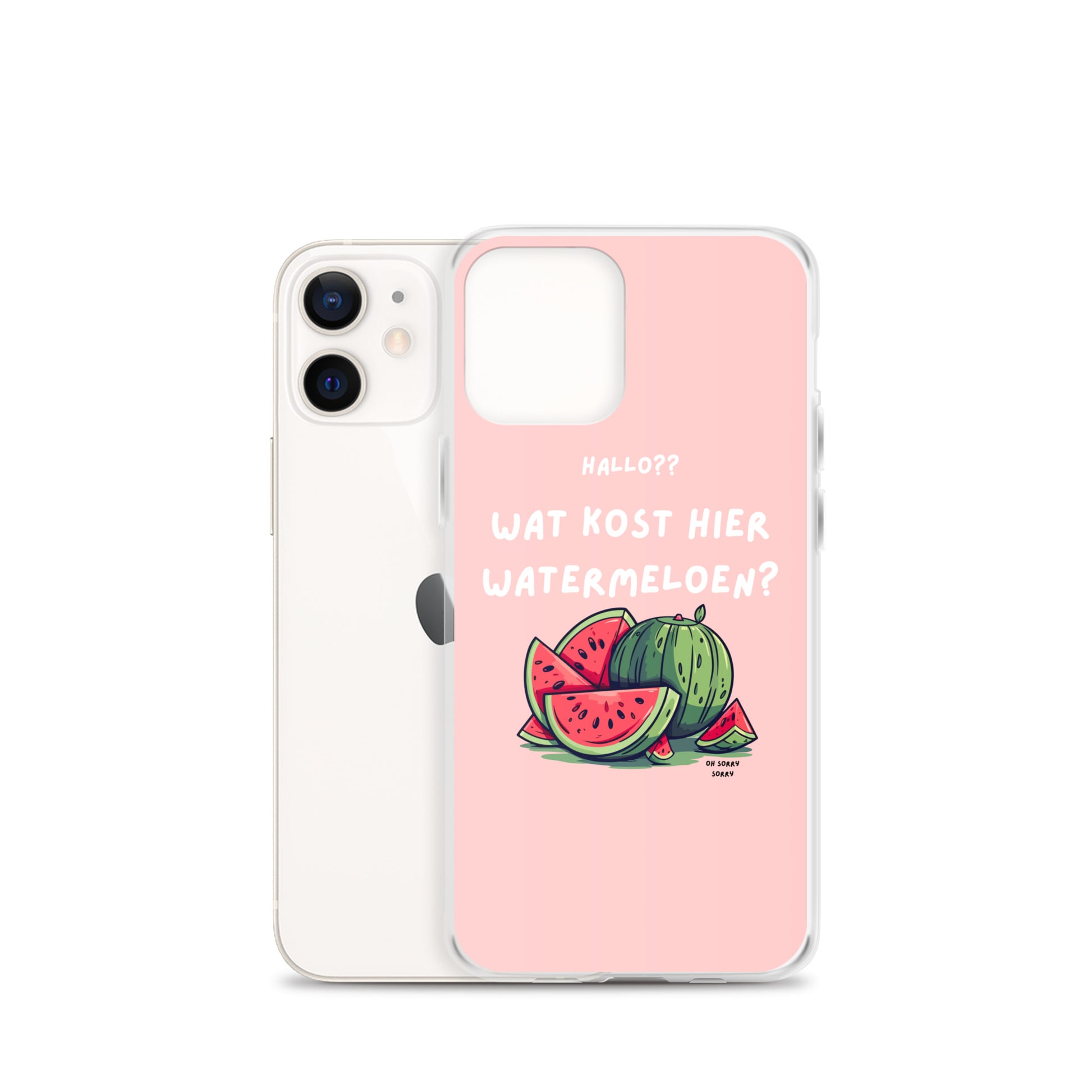 Wat kost hier watermeloen Iphone hoesje Roze
