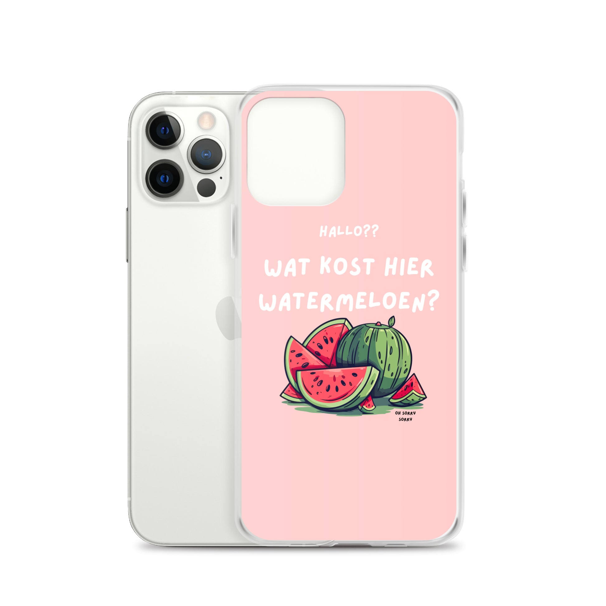 Wat kost hier watermeloen Iphone hoesje Roze