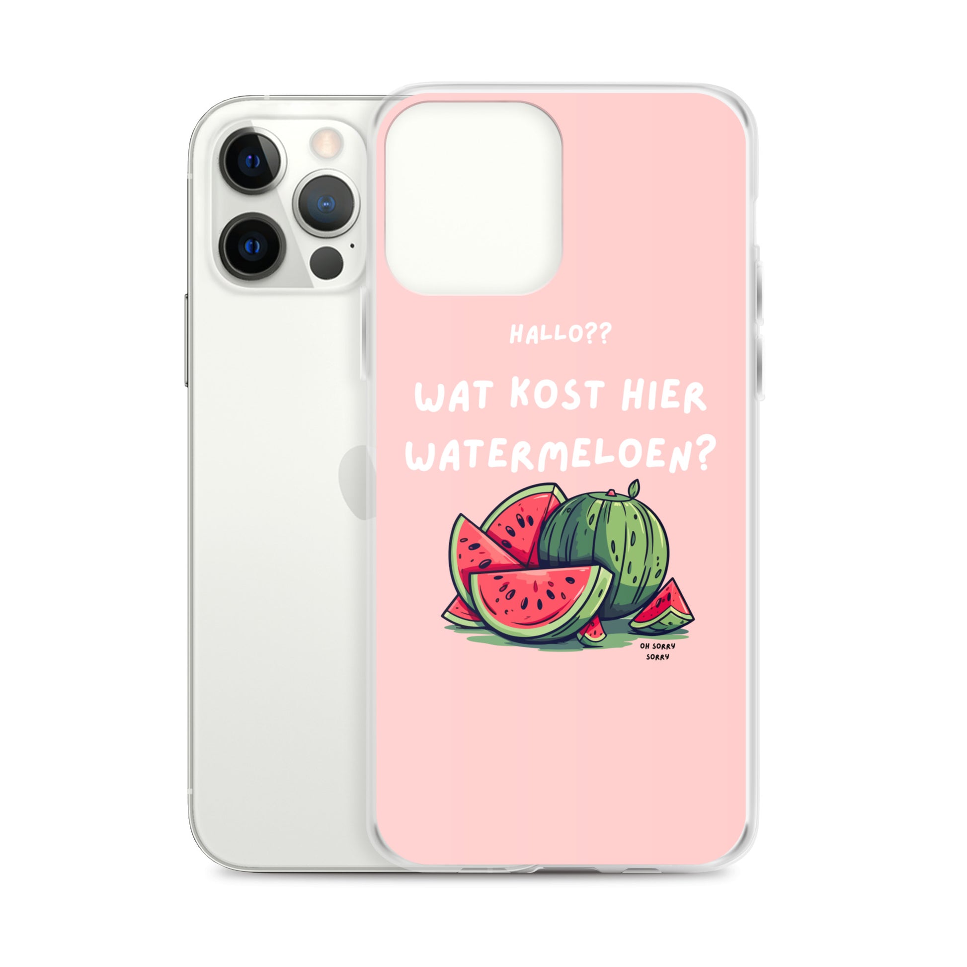 Wat kost hier watermeloen Iphone hoesje Roze