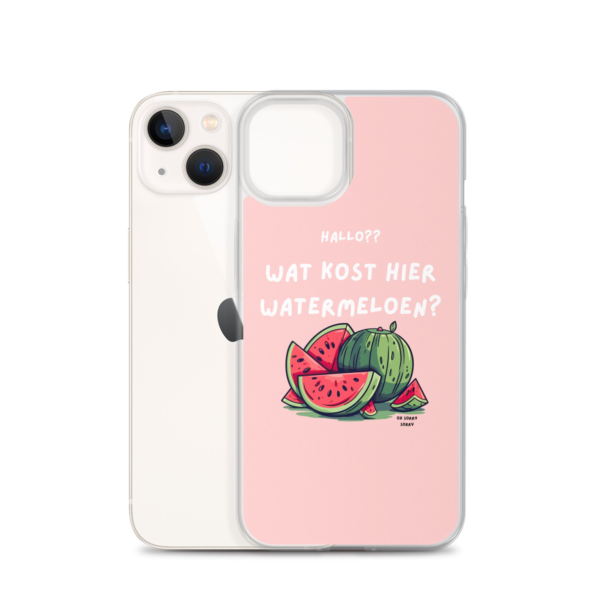 Wat kost hier watermeloen Iphone hoesje Roze