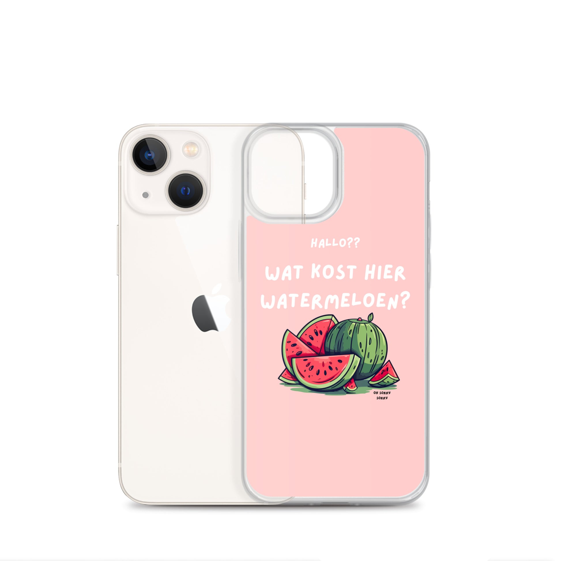 Wat kost hier watermeloen Iphone hoesje Roze