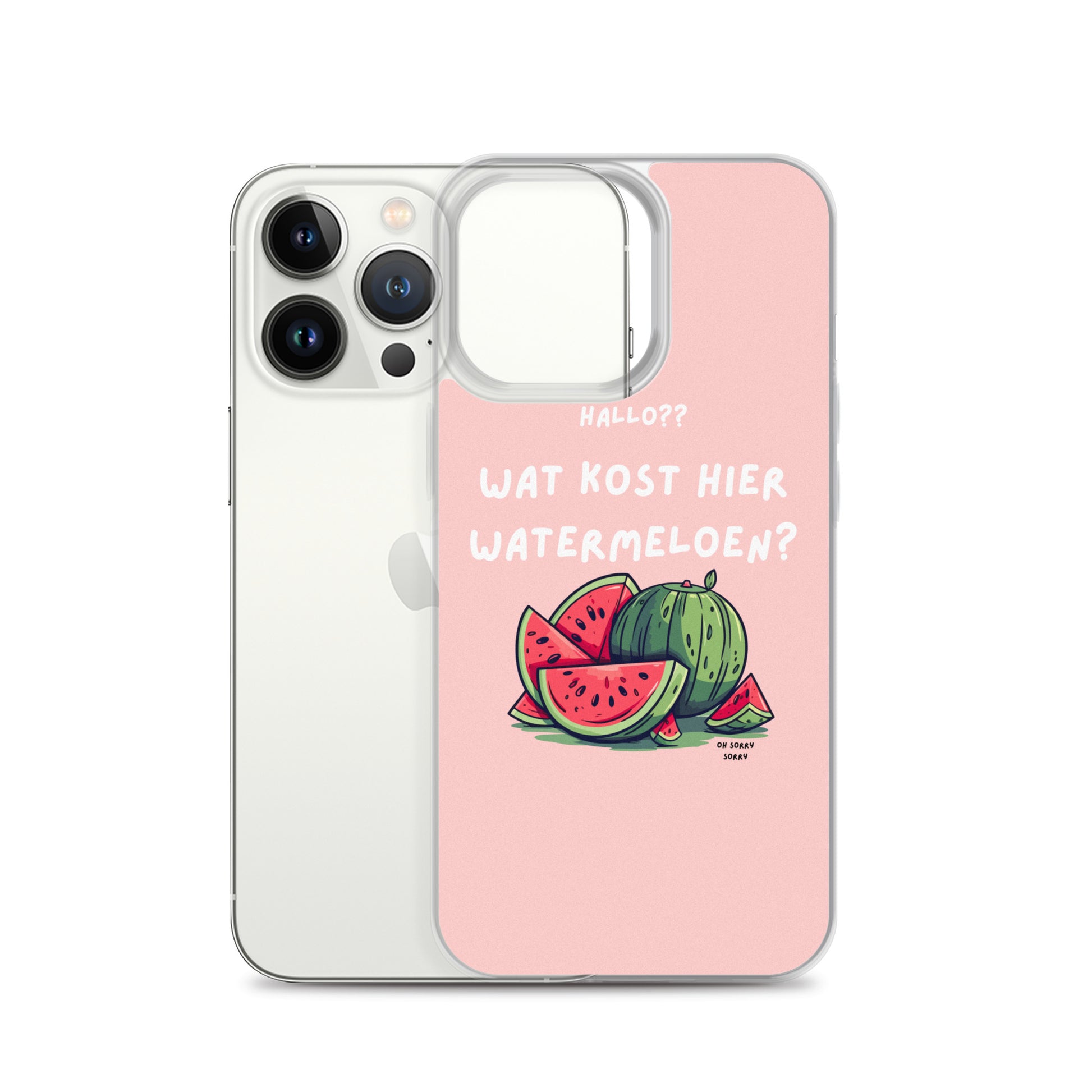 Wat kost hier watermeloen Iphone hoesje Roze