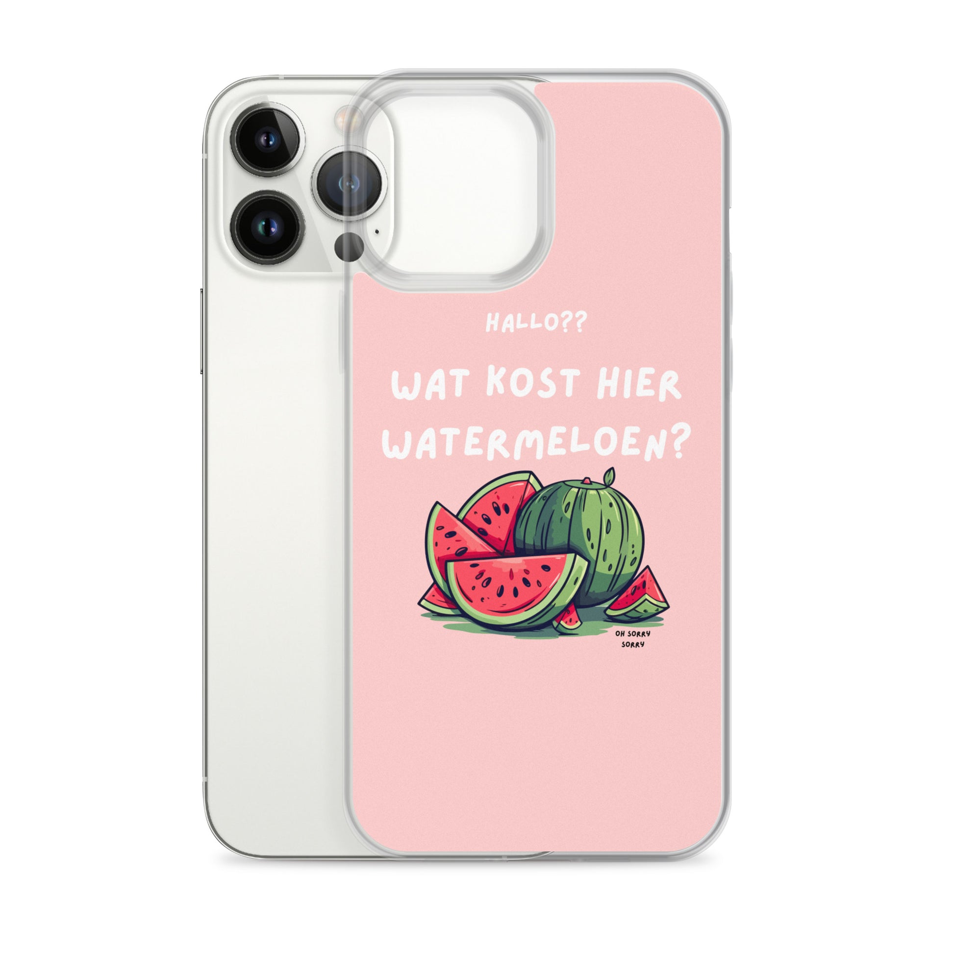 Wat kost hier watermeloen Iphone hoesje Roze