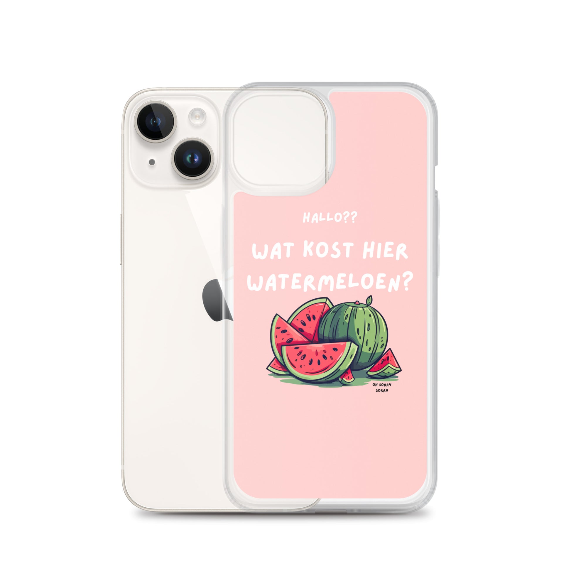 Wat kost hier watermeloen Iphone hoesje Roze