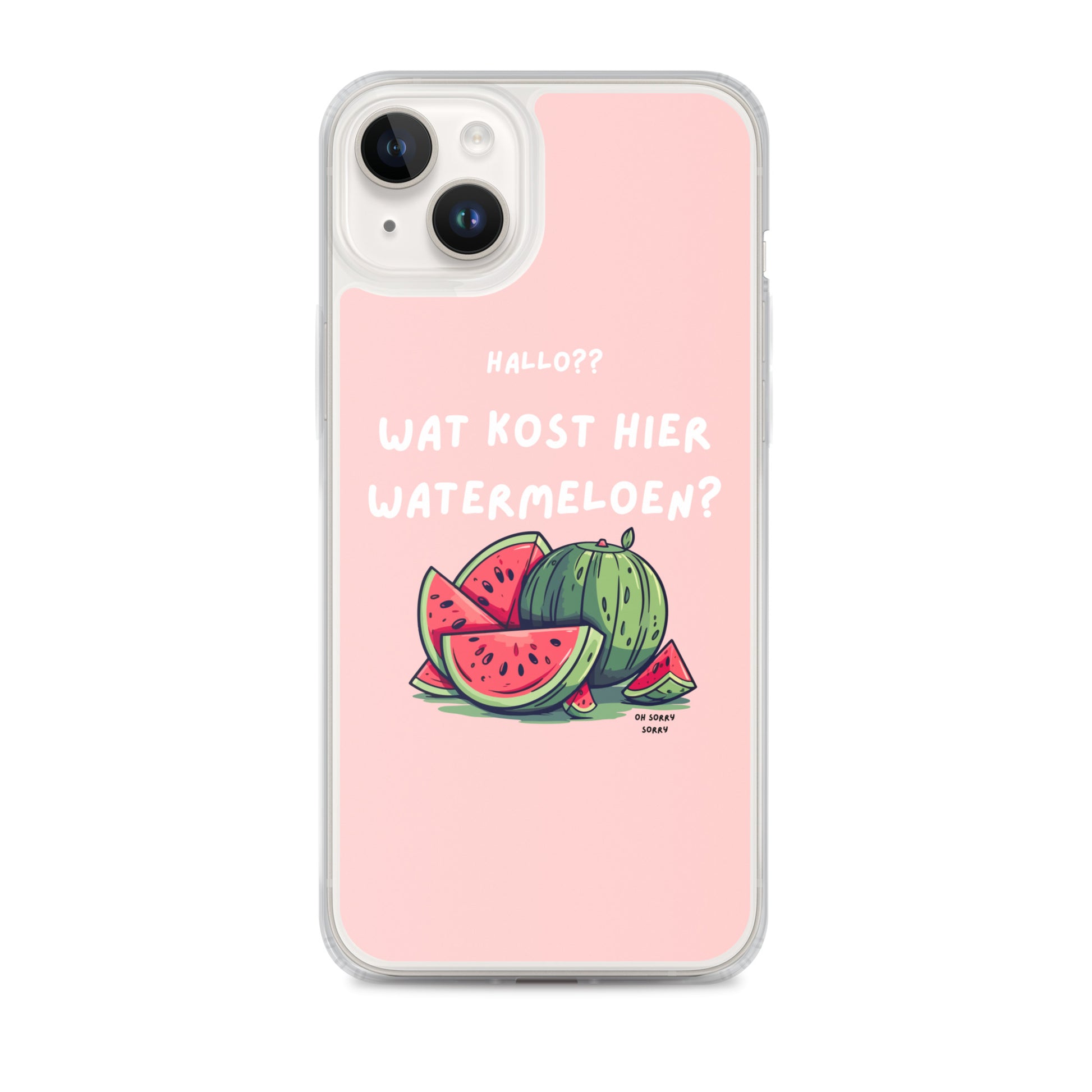 Wat kost hier watermeloen Iphone hoesje Roze