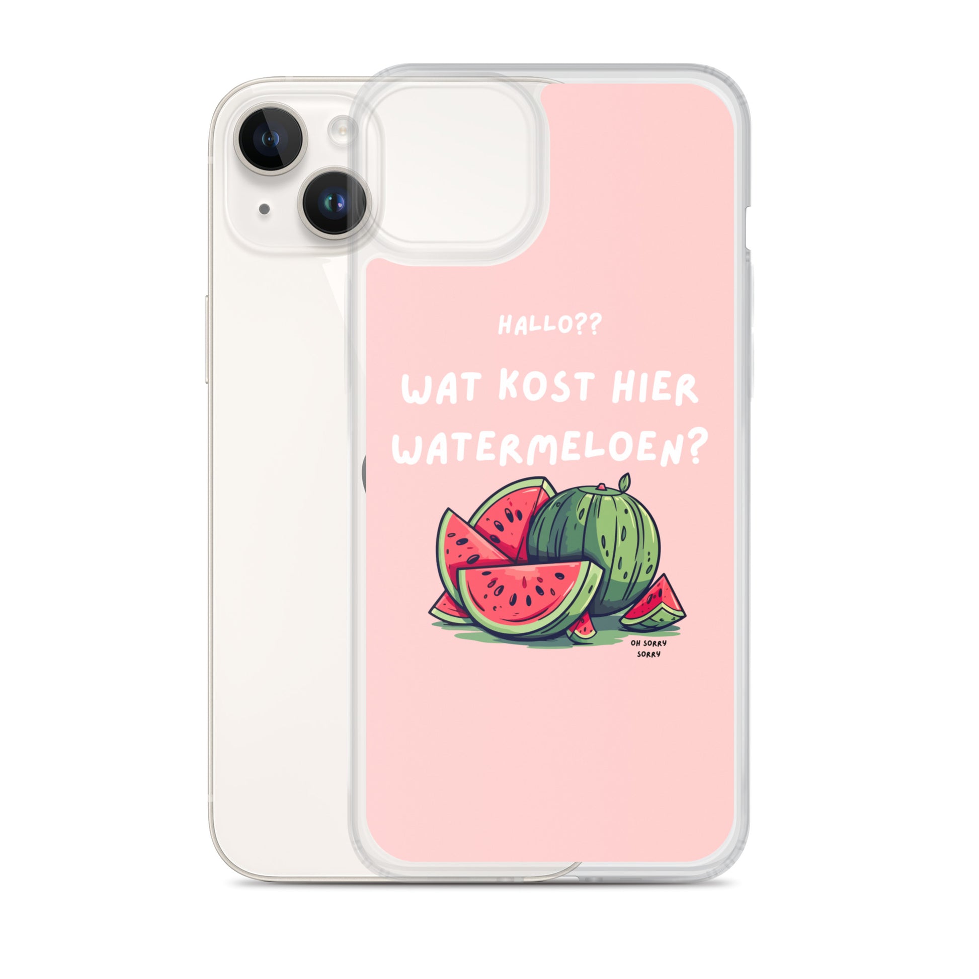Wat kost hier watermeloen Iphone hoesje Roze