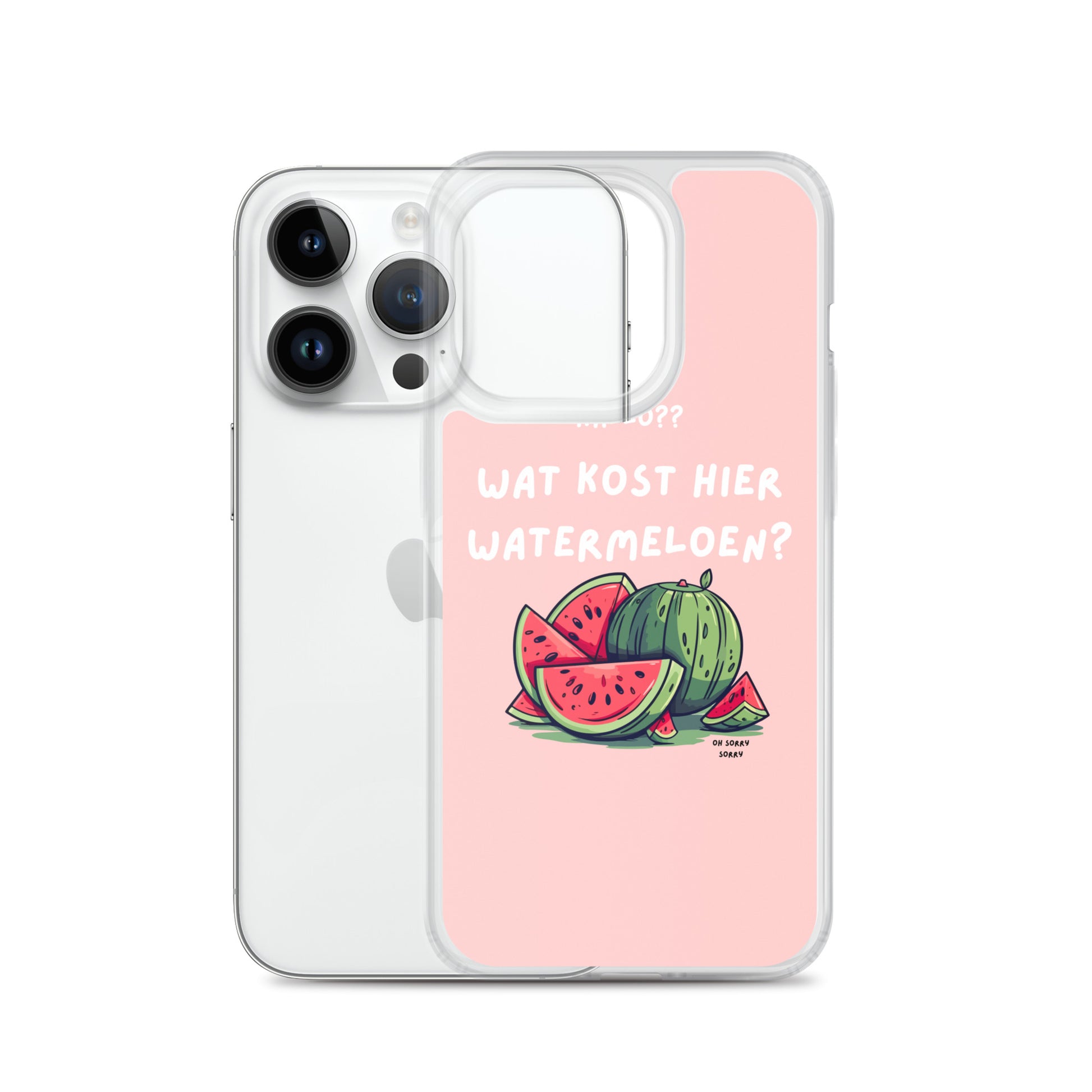 Wat kost hier watermeloen Iphone hoesje Roze