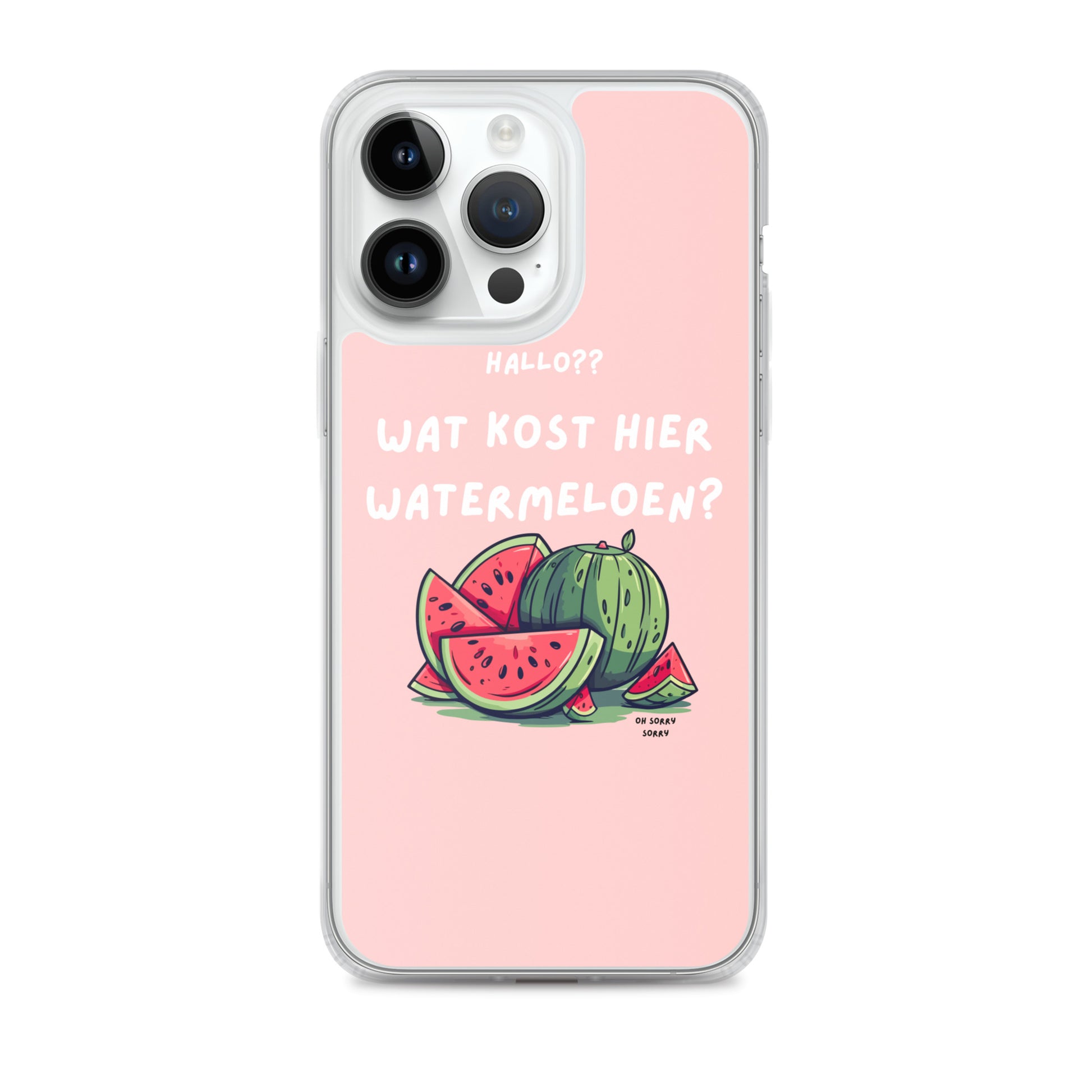 Wat kost hier watermeloen Iphone hoesje Roze