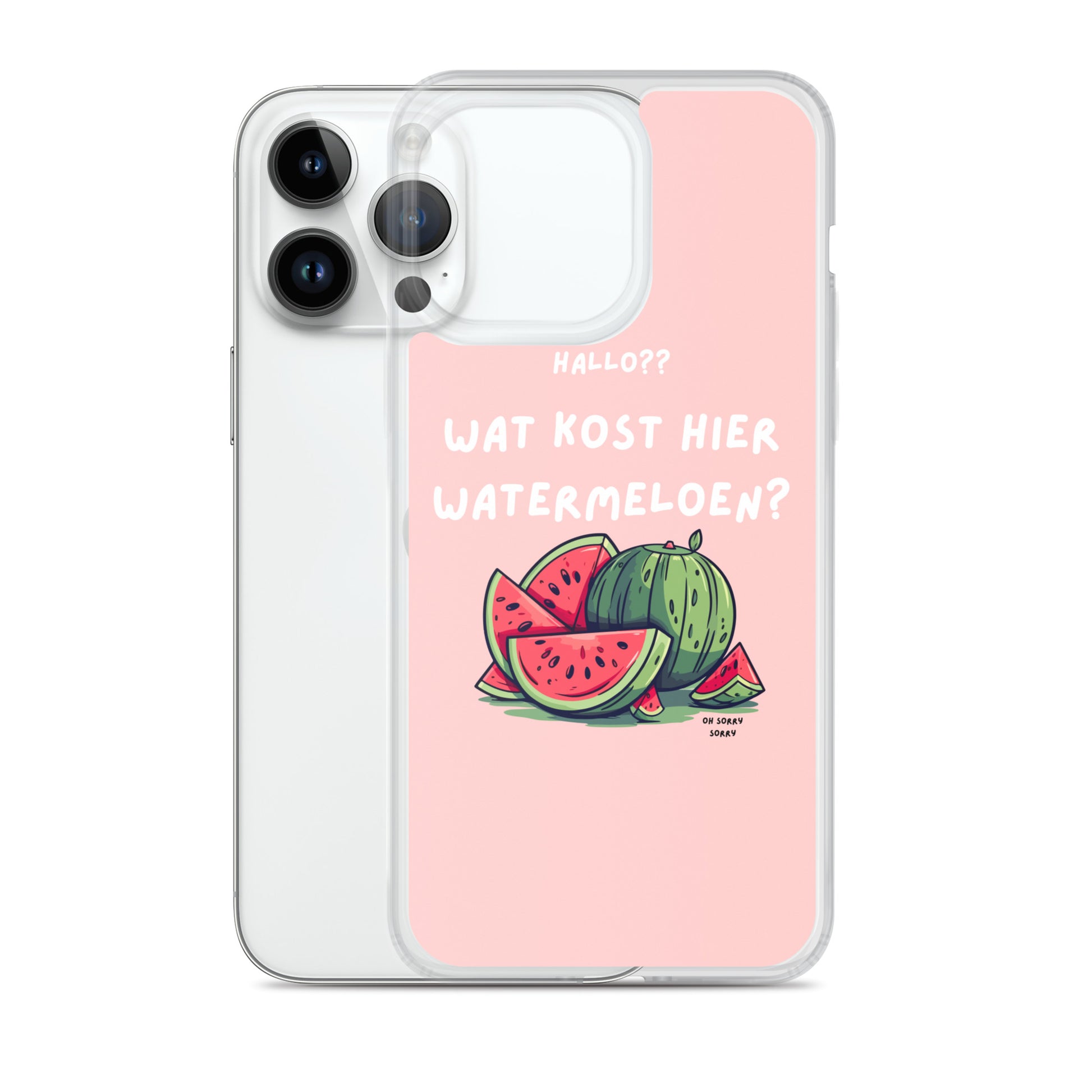 Wat kost hier watermeloen Iphone hoesje Roze