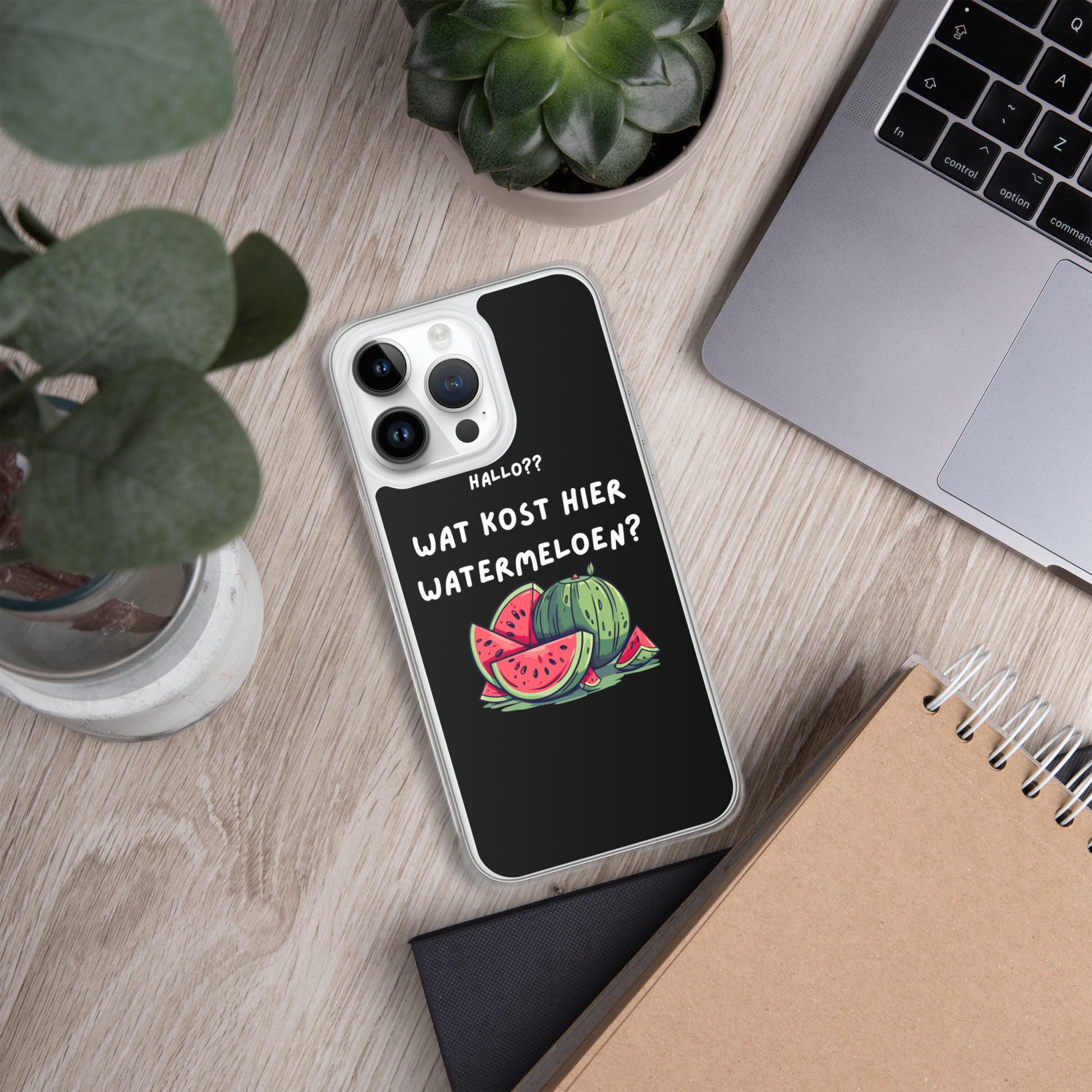 Wat kost hier watermeloen Iphone hoesje Zwart