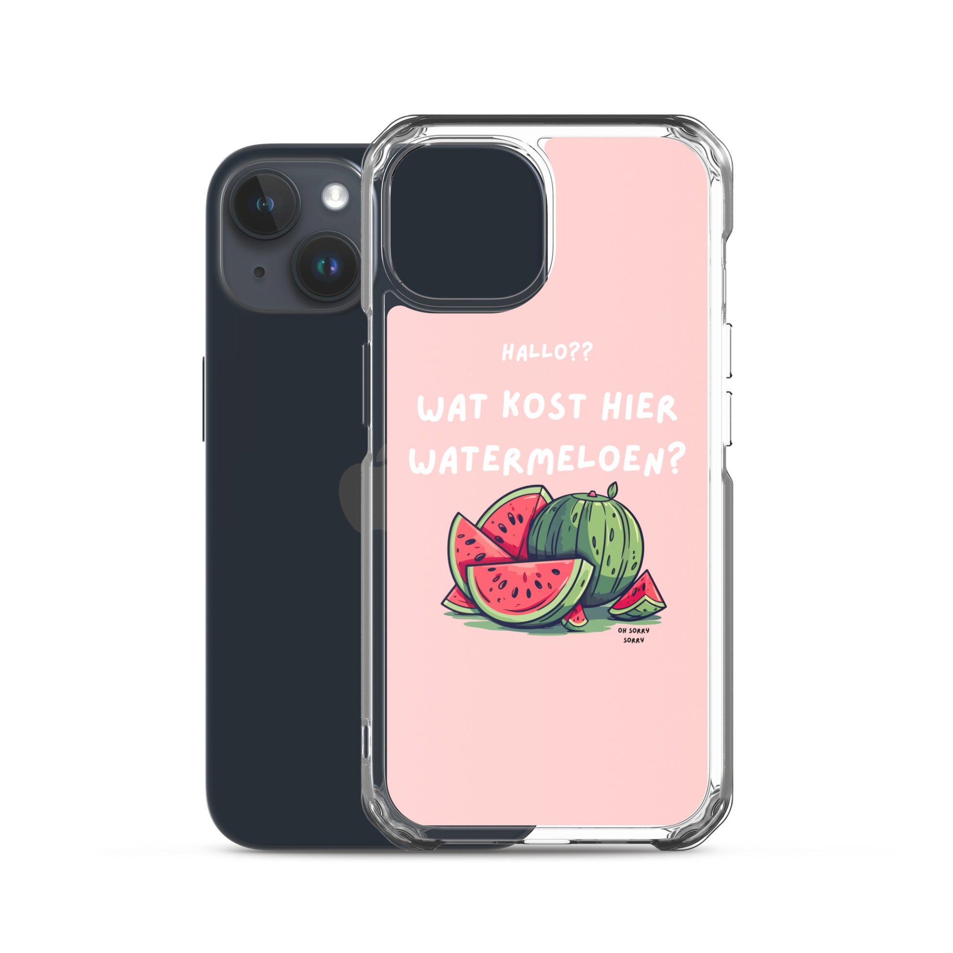 Wat kost hier watermeloen Iphone hoesje Roze