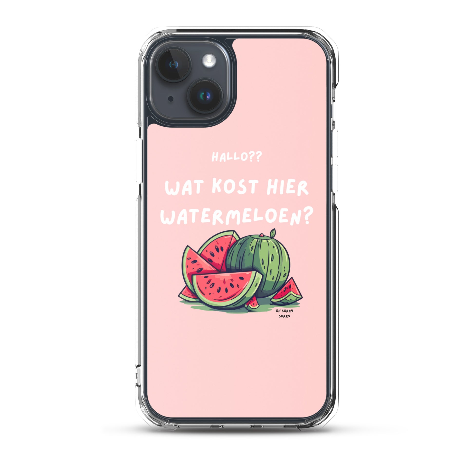 Wat kost hier watermeloen Iphone hoesje Roze