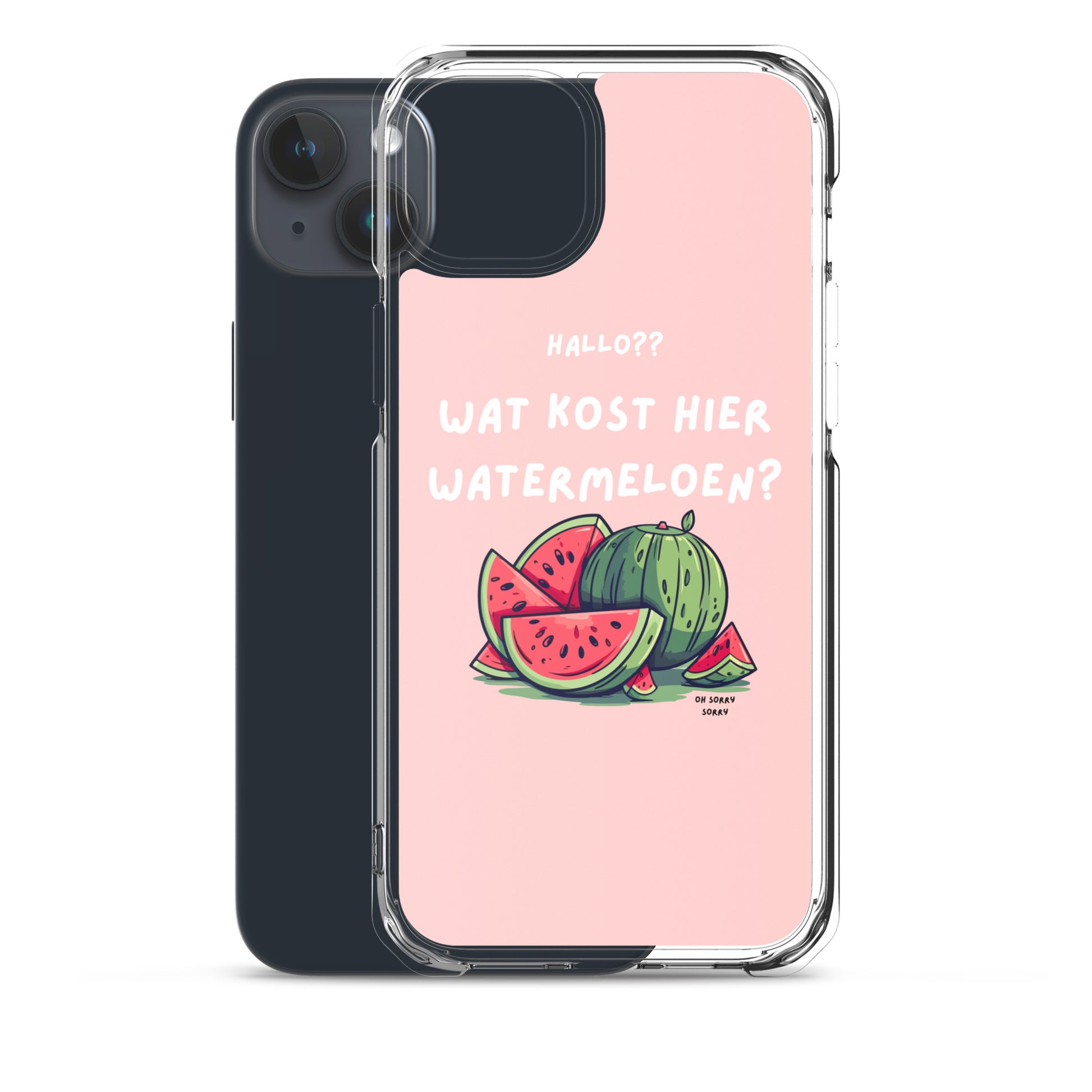 Wat kost hier watermeloen Iphone hoesje Roze