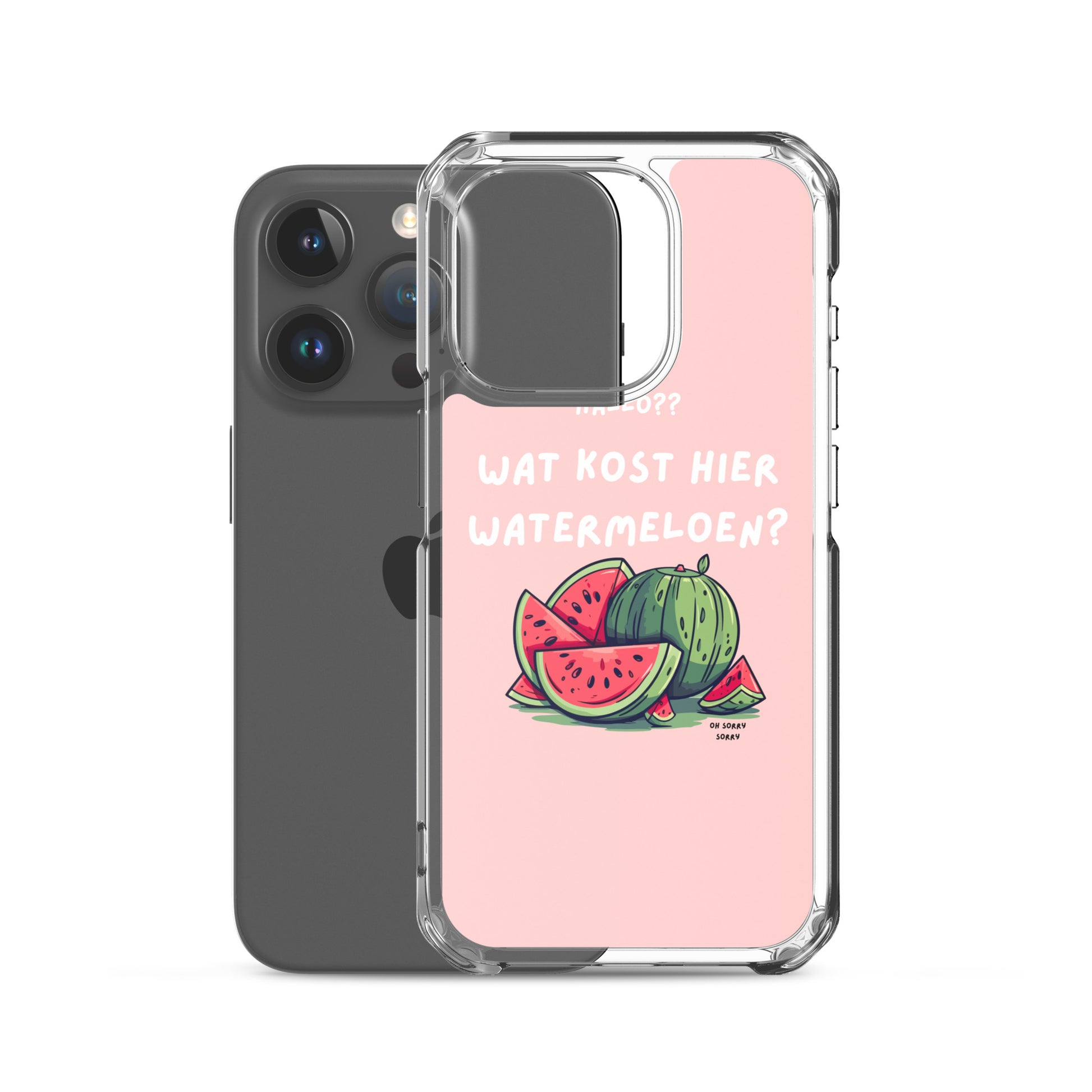 Wat kost hier watermeloen Iphone hoesje Roze