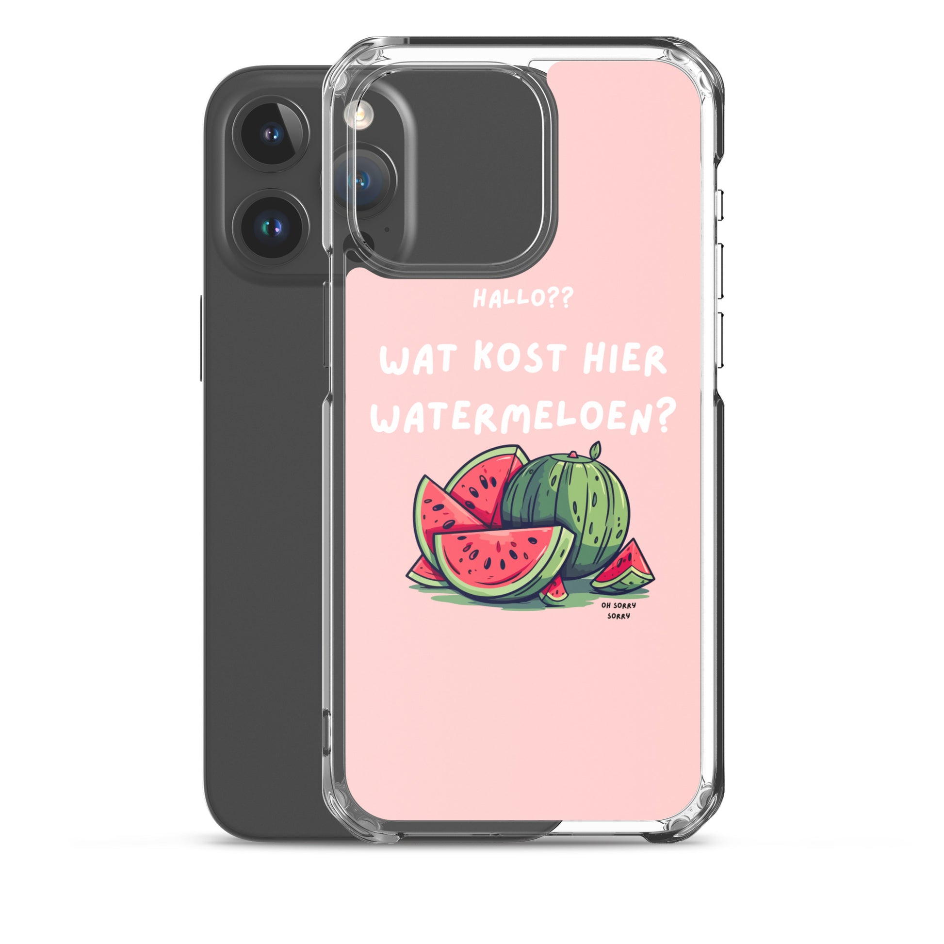 Wat kost hier watermeloen Iphone hoesje Roze