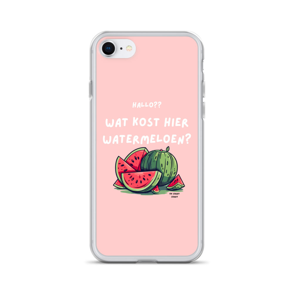 Wat kost hier watermeloen Iphone hoesje Roze
