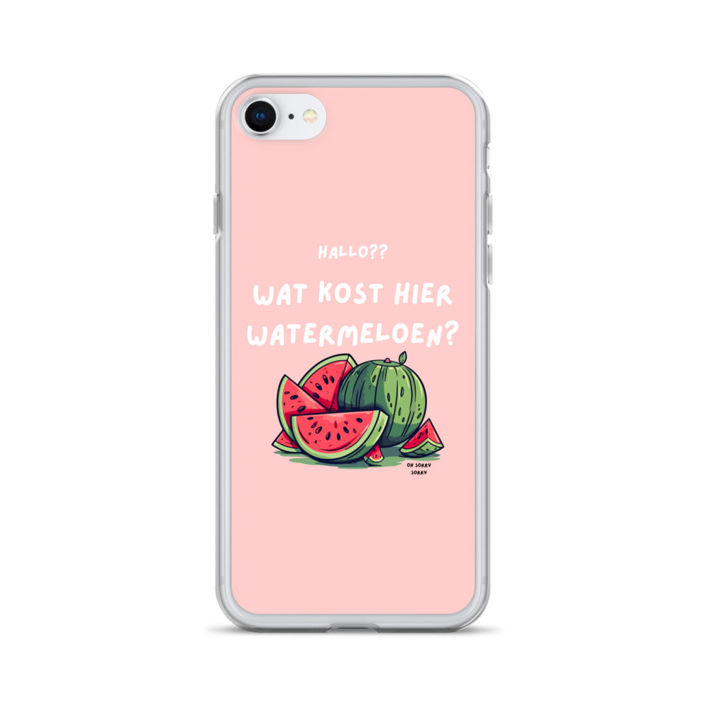 Wat kost hier watermeloen Iphone hoesje Roze