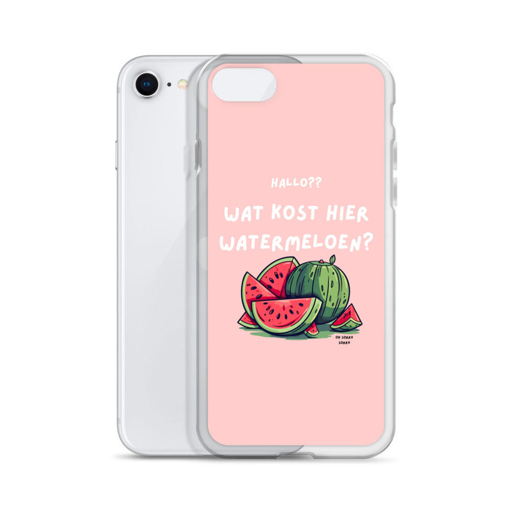 Wat kost hier watermeloen Iphone hoesje Roze