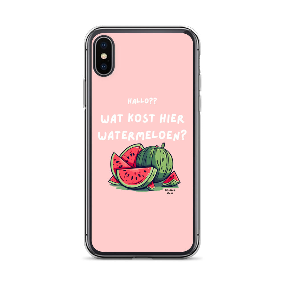 Wat kost hier watermeloen Iphone hoesje Roze