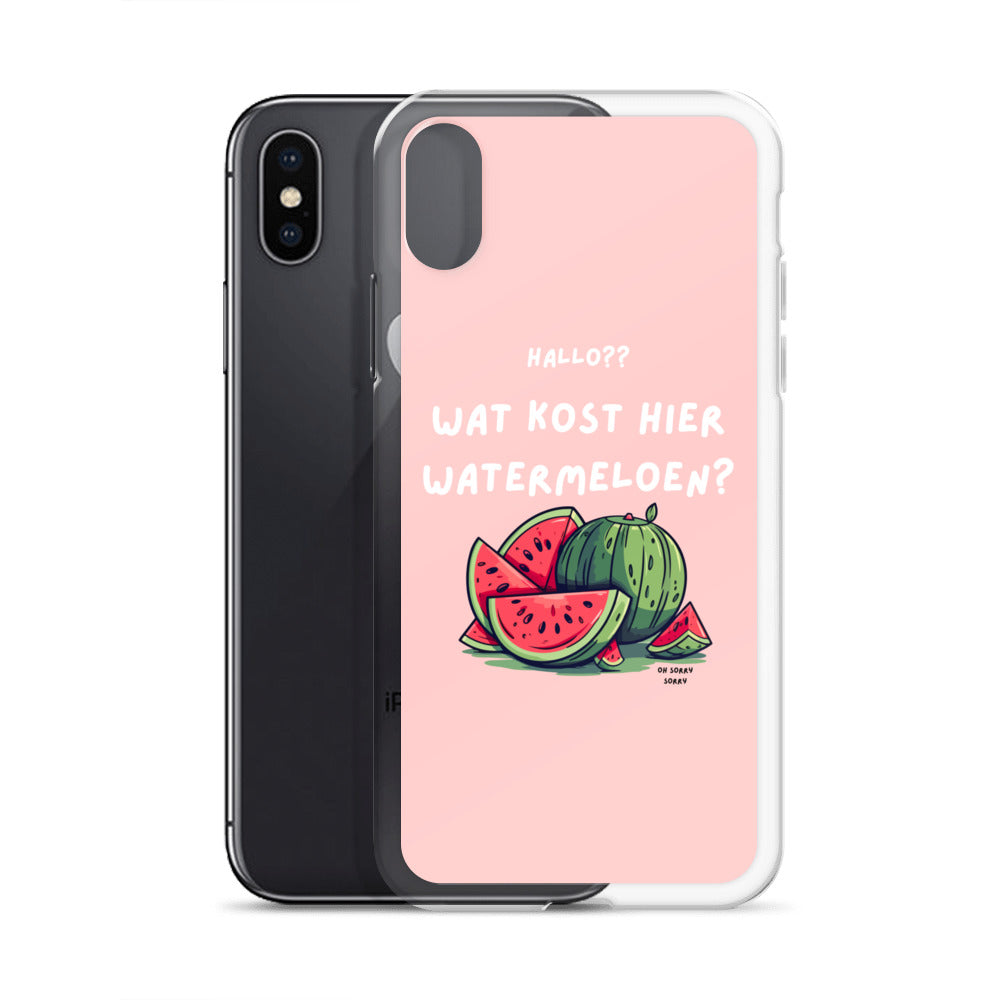 Wat kost hier watermeloen Iphone hoesje Roze