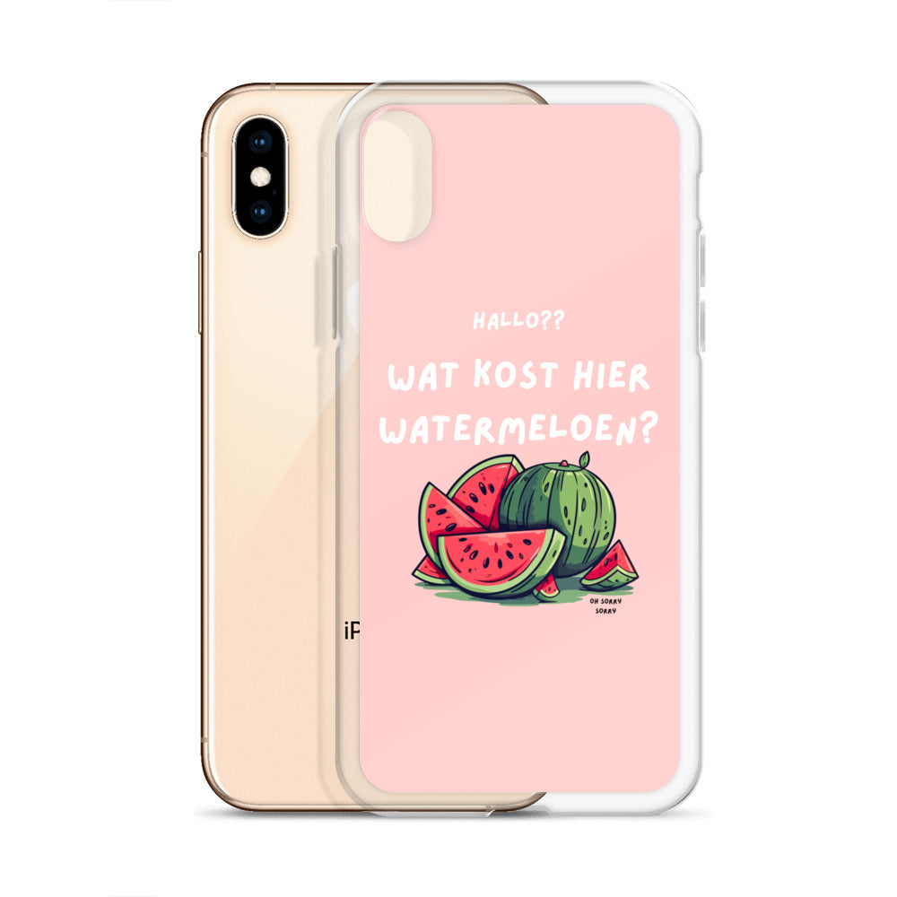 Wat kost hier watermeloen Iphone hoesje Roze