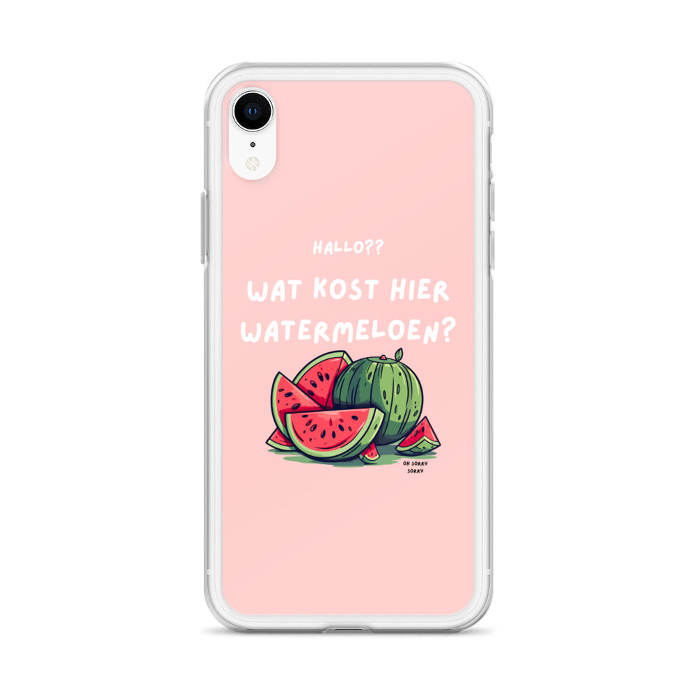 Wat kost hier watermeloen Iphone hoesje Roze