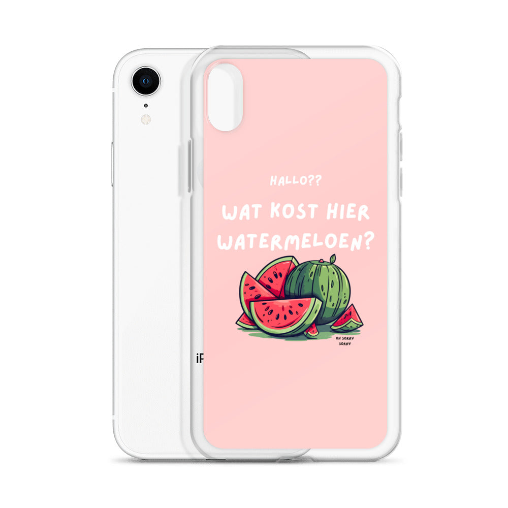 Wat kost hier watermeloen Iphone hoesje Roze
